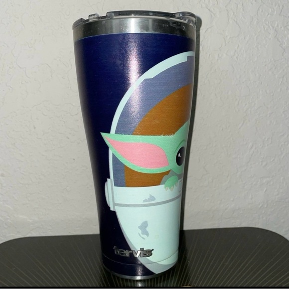 Tervis ~  Star Wars Mandalorian Baby Yoda The Child 20oz Stainless Tumbler Cup - Picture 2 of 7